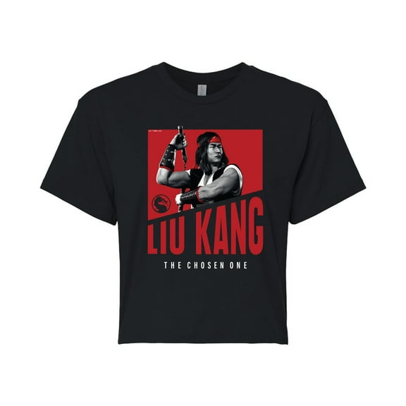 Mortal Kombat - Liu Kang The Chosen One - Juniors Cropped Graphic T-Shirt