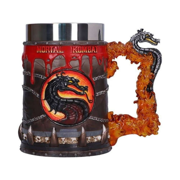 Mortal Kombat Logo Collectible Stein Tankard - Boxed Collectible Gift for Retro Gamers and Fans