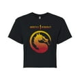 thumbnail image 1 of Mortal Kombat - Mk 1 Logo Vintage - Juniors Cropped Cotton Blend T-Shirt, 1 of 5