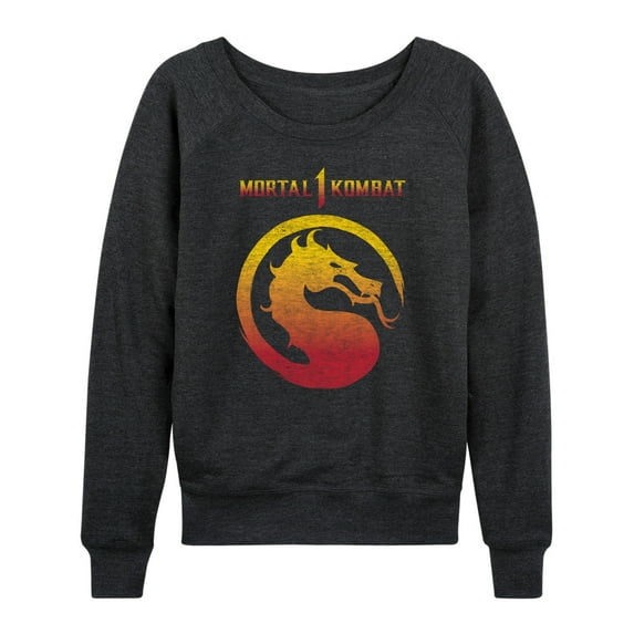 Mortal Kombat - Mk 1 Logo Vintage - Women's Lightweight French Terry Long Sleeve Shirt