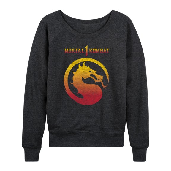 Mortal Kombat - Mk 1 Logo Vintage - Women's Lightweight French Terry Long Sleeve Shirt
