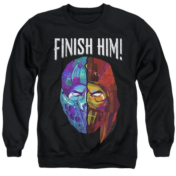 Mortal Kombat Movie Face Off Unisex Adult Crewneck Sweatshirt, Face Off, Small