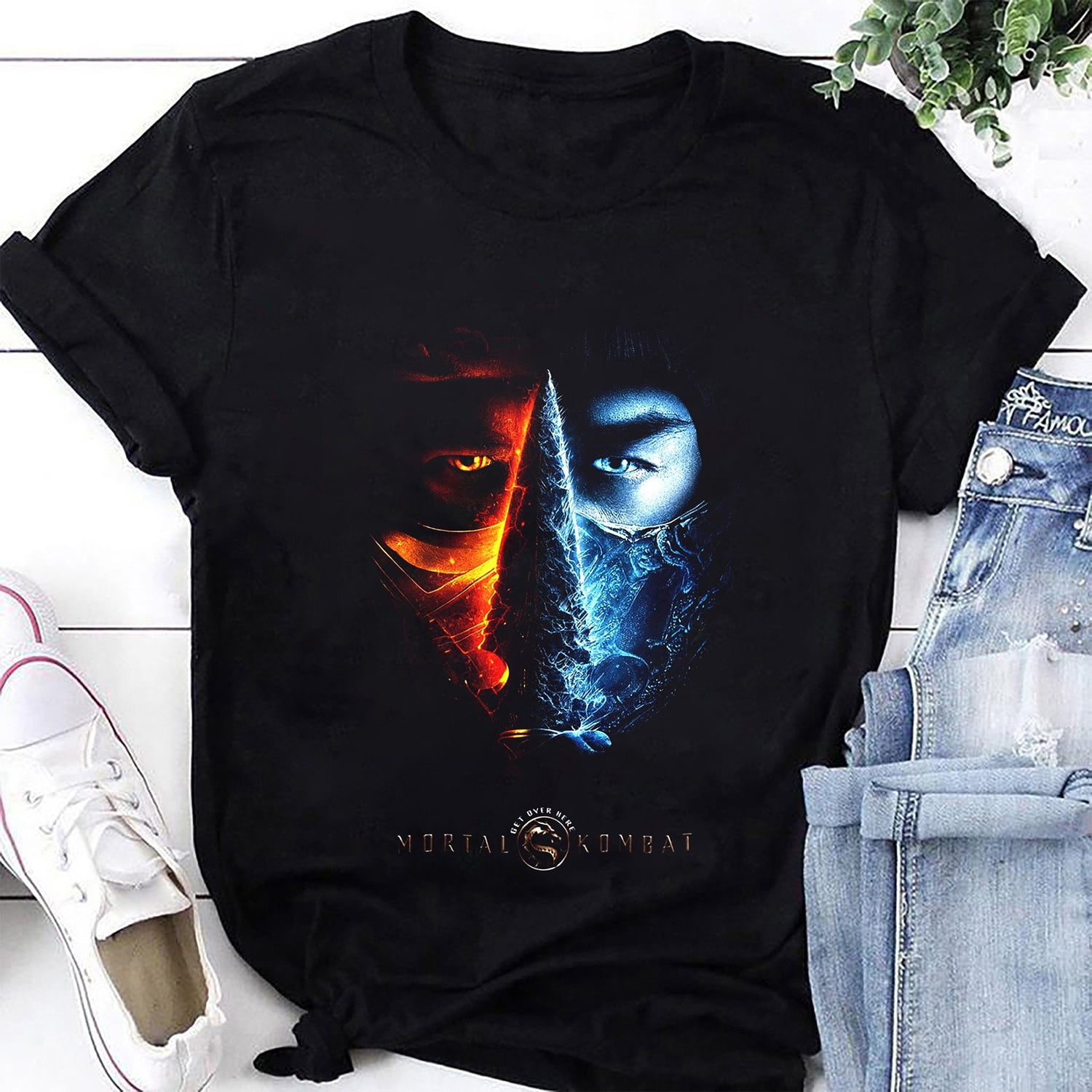 Mortal Kombat Movie Poster Featuring Sub Zero & Scorpion T-Shirt ...
