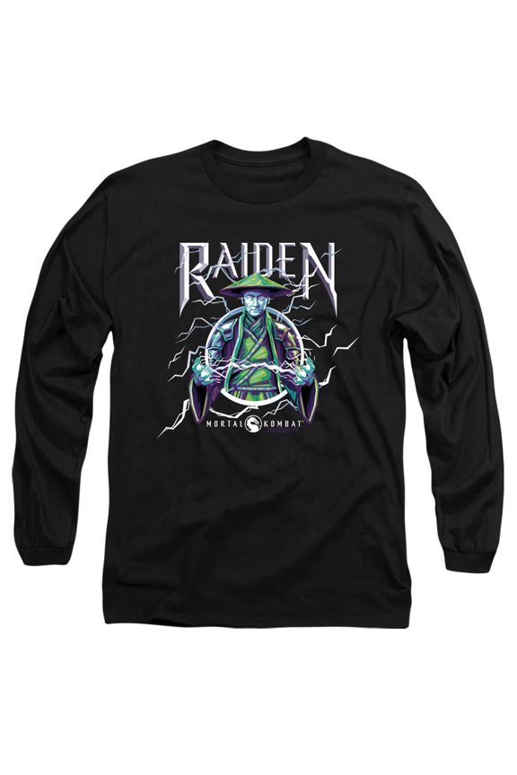 Mortal Kombat Movie Raiden Unisex Adult Long-Sleeve T Shirt, Raiden, Large