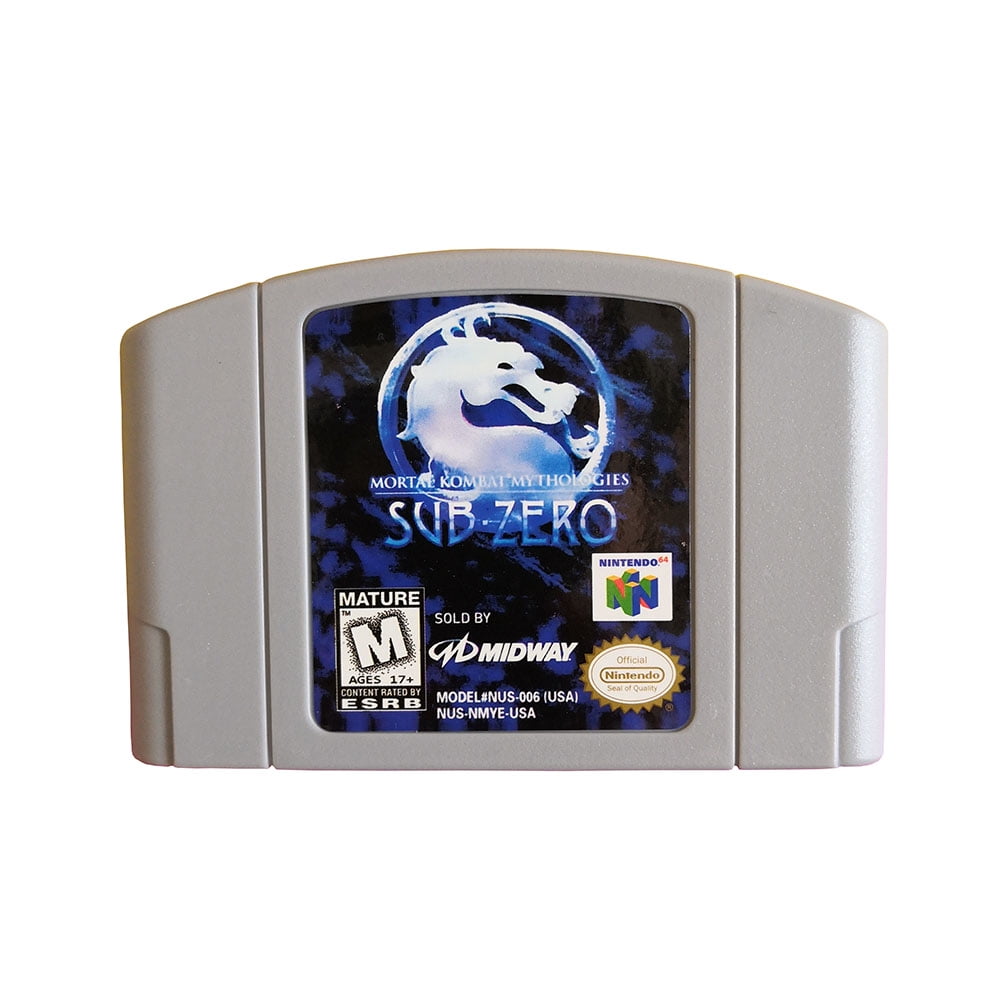 Mortal Kombat Mythologies SubZero Video Games Cartridge Card for N 64 Us Version