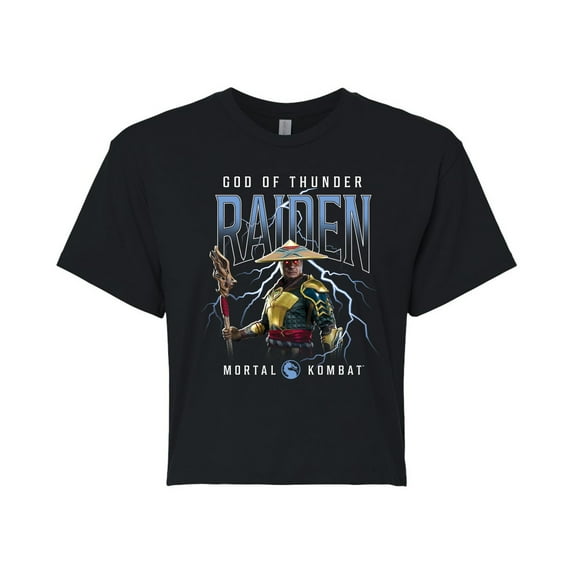 Mortal Kombat - Raiden - Juniors Cropped Graphic T-Shirt