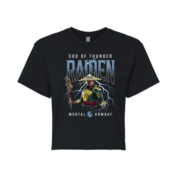 Mortal Kombat - Raiden - Juniors Cropped Graphic T-Shirt
