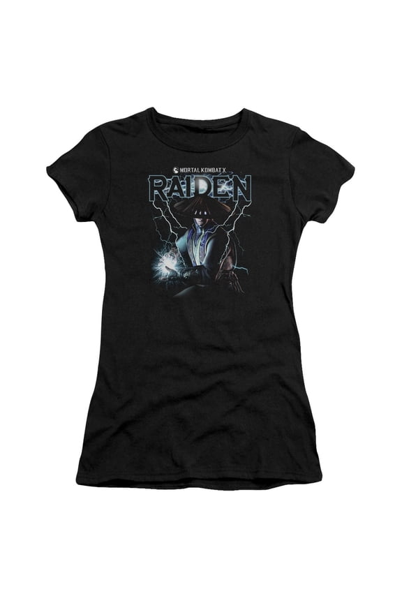 Mortal Kombat Raiden S/S Junior Women's T-Shirt Sheer Black