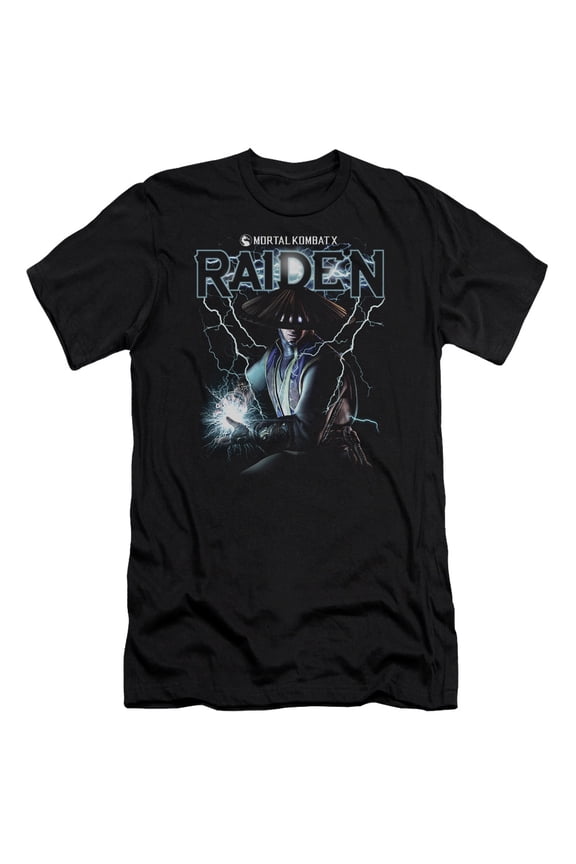 Mortal Kombat Raiden S/S Adult 30/1 T-Shirt Black