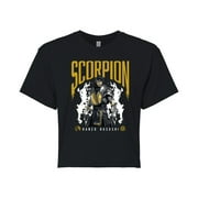 Mortal Kombat - Scorpion Hanzo Hasashi - Juniors Cropped Cotton Blend T-Shirt