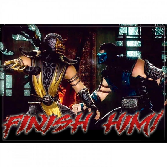 Mortal Kombat Scorpion and Sub Zero Finish Him Magnet