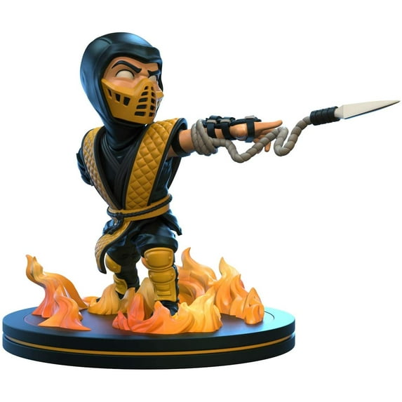 Mortal Kombat Scorpion with Spear - QMx 3.75 inch Everstone Q-Fig