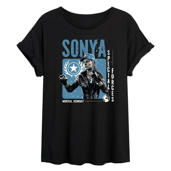Mortal Kombat - Sonya Mortal Kombat - Juniors Ideal Flowy Muscle T-Shirt