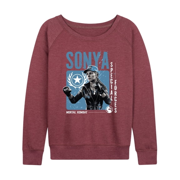Mortal Kombat - Sonya Mortal Kombat - Women's Lightweight French Terry Long Sleeve Shirt