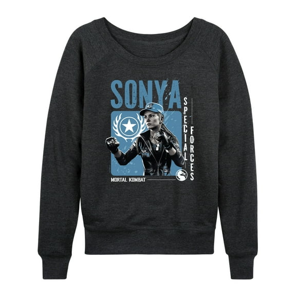 Mortal Kombat - Sonya Mortal Kombat - Women's Lightweight French Terry Long Sleeve Shirt