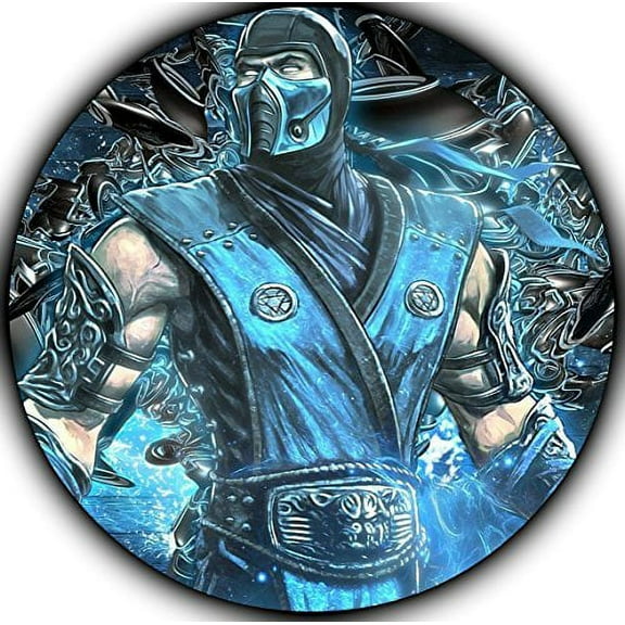 Mortal Kombat Sub Zero Edible Frosting Image  8" Round Cake Topper