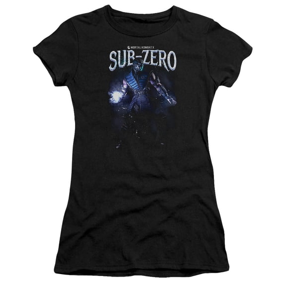 Mortal Kombat - Sub-Zero - Juniors Teen Girls Cap Sleeve Shirt - Medium