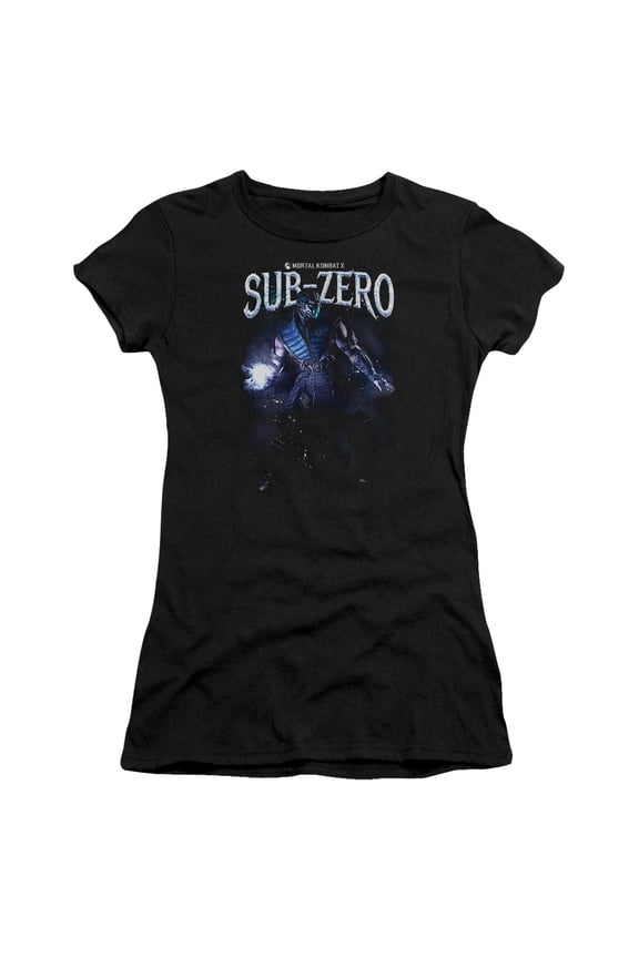 Mortal Kombat Sub-Zero S/S Junior Women's T-Shirt Sheer Black