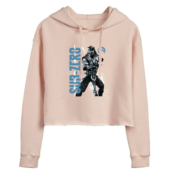 Mortal Kombat - Sub Zero Lin Kuei - Juniors Cropped Pullover Hoodie