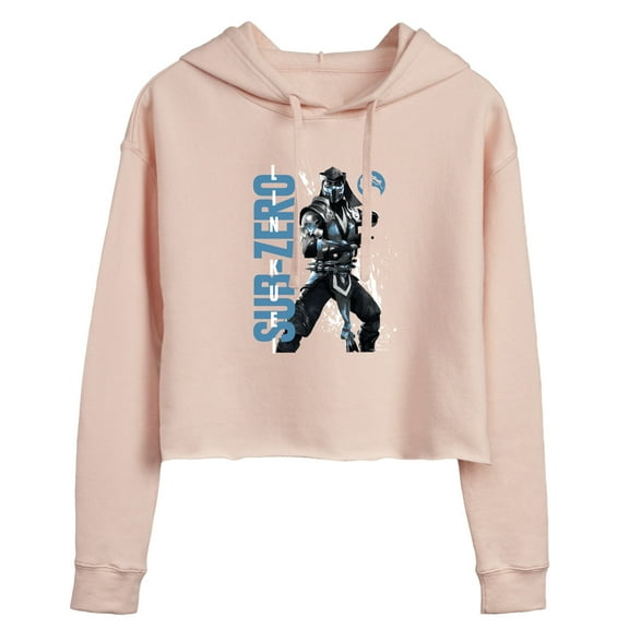 Mortal Kombat - Sub Zero Lin Kuei - Juniors Cropped Pullover Hoodie