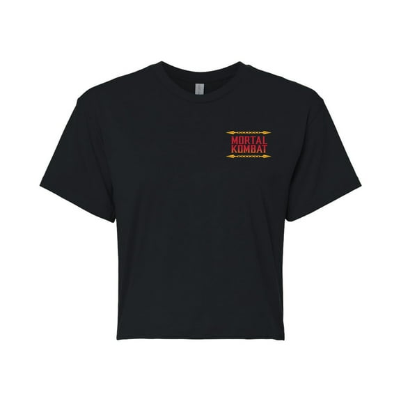 Mortal Kombat - Test Your Might - Juniors Cropped Graphic T-Shirt