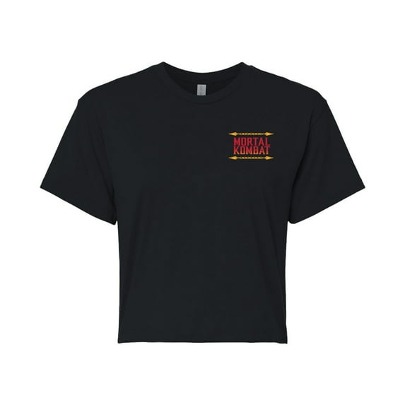 Mortal Kombat - Test Your Might - Juniors Cropped Graphic T-Shirt