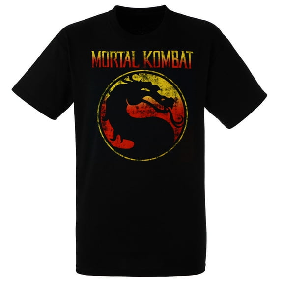 Mortal Kombat Vintage Logo Men's Black Tee