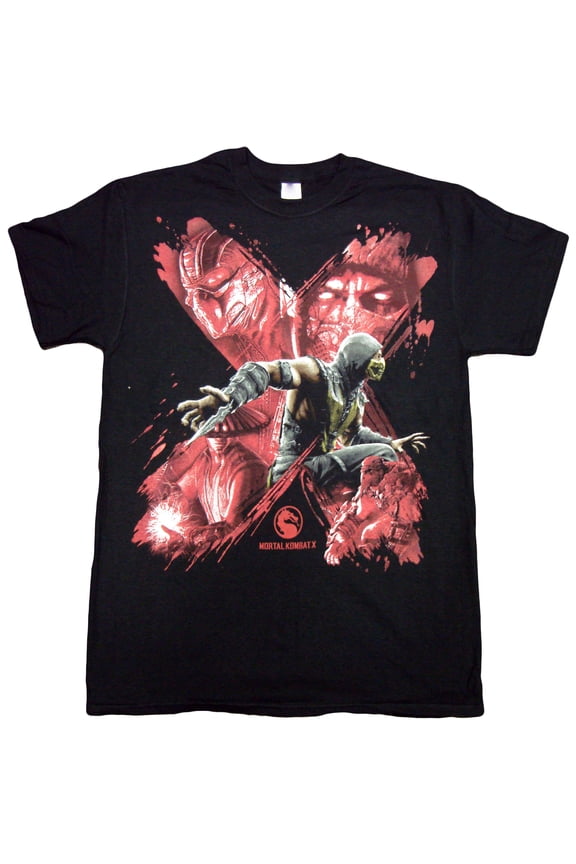 X Brush Stroke Montage Adult T-shirt