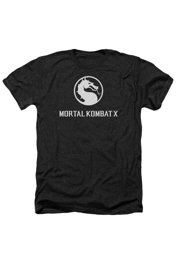 Mortal Kombat X - Dragon Logo - Heather Short Sleeve Shirt - XX-Large