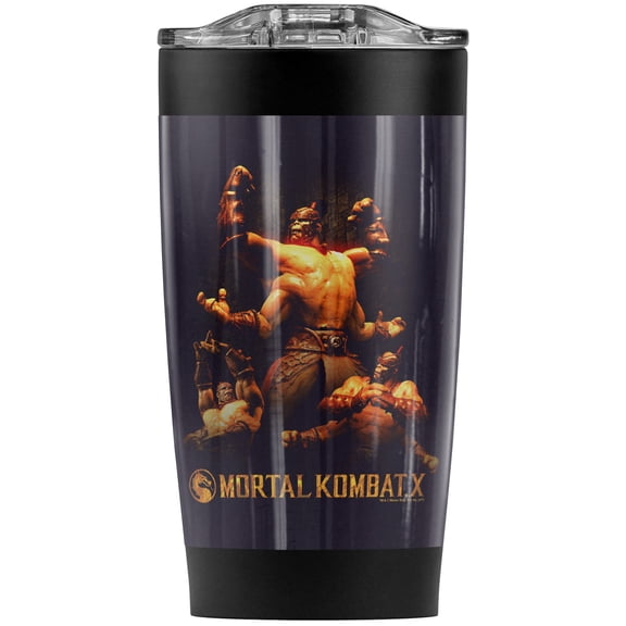 Mortal Kombat X/Goro Stainless Steel Tumbler 20 oz Coffee Travel Mug/Cup, Vacuum Insulated & Double Wall with Leakproof Sliding Lid | Great for Hot Drinks and Cold Beverages