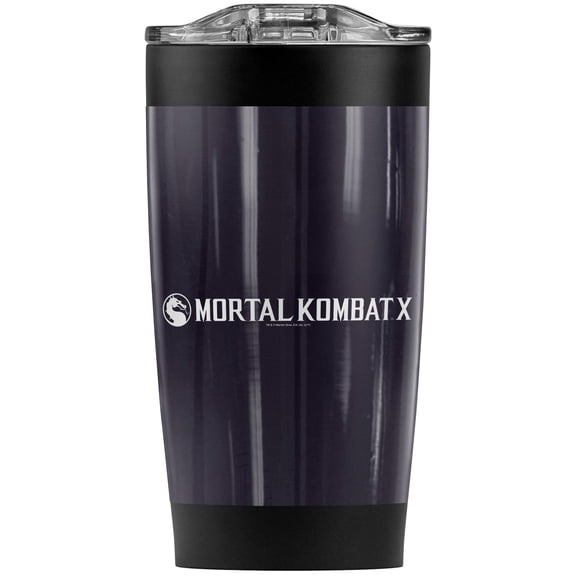 Mortal Kombat X/Horizontal Logo Stainless Steel Tumbler 20 oz Coffee Travel Mug/Cup, Vacuum Insulated & Double Wall with Leakproof Sliding Lid | Great for Hot Drinks and Cold Beverages