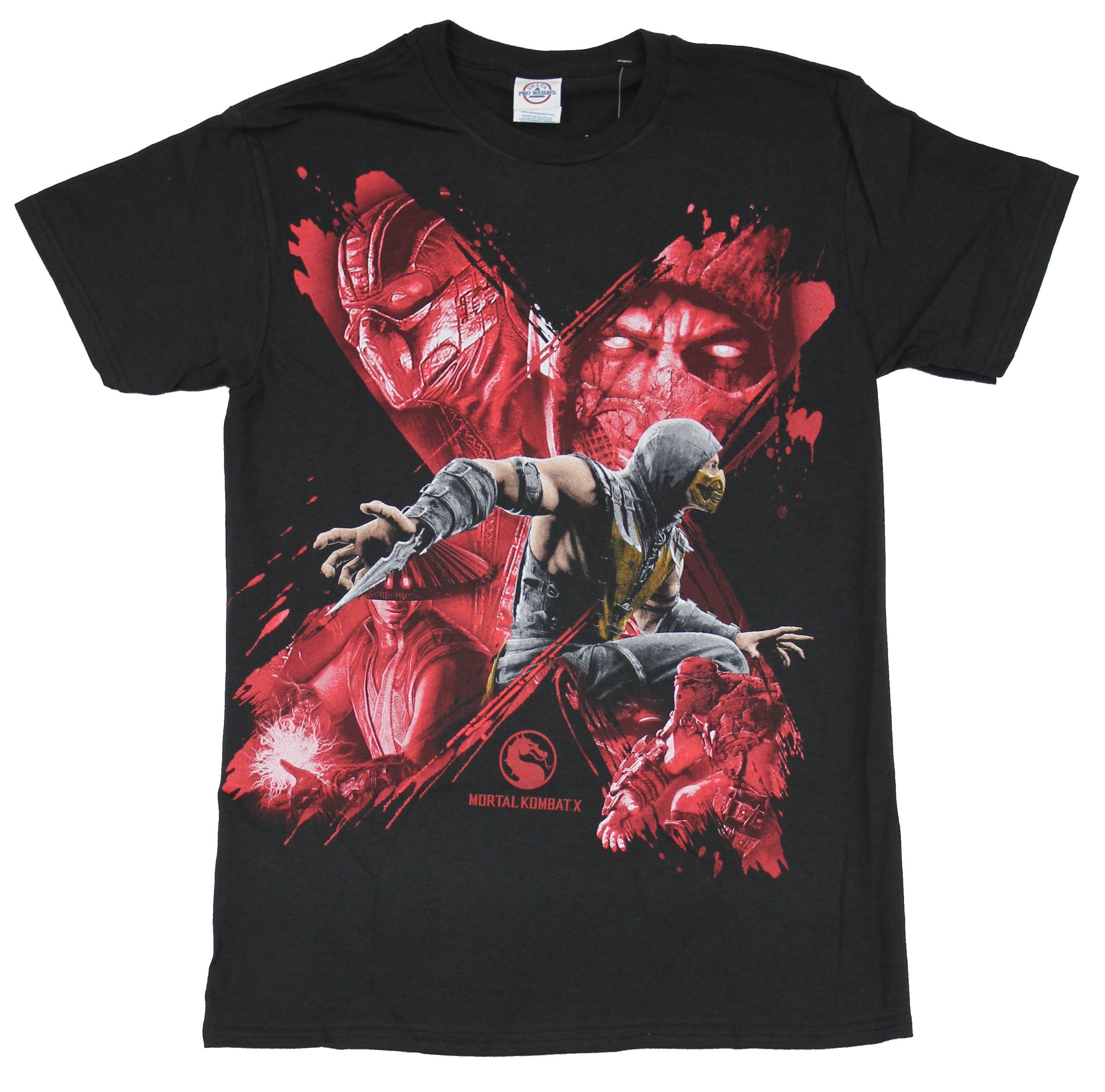 Mortal Kombat X Mens T Shirt Mortal Kombat X Scorpion Over Red Character X 2X Large Walmart