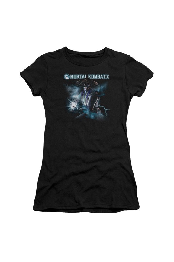 Mortal Kombat X - Raiden - Juniors Teen Girls Cap Sleeve Shirt - Large