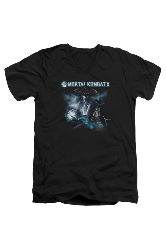 Mortal Kombat X - Raiden - Slim Fit V Neck Shirt - Medium