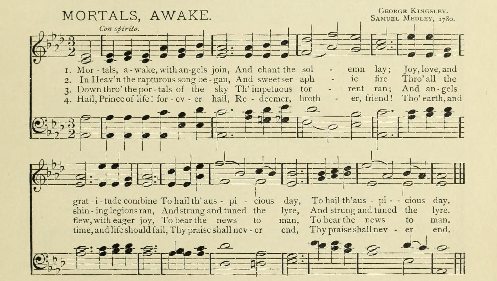 Mortals Awake Christmas in Song 1891 Canvas Art - Mortals Awake (18 x 24)