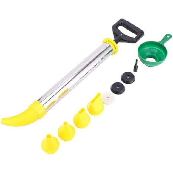 Mortar Gun Grout Gun Cement Caulk Gun Stainless Steel Lime Caulking Gun Brick Pointing Tools with 5 Nozzles