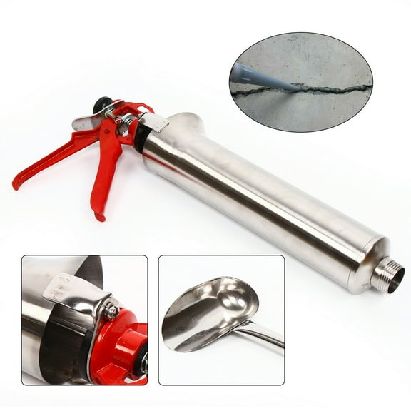 Mortar Pointing Grouting Gun Sprayer Applicator Tool for Cement 2 Nozzle Cement Grout Mortar Caulk Pointing Grouting Gun Stainless Steel Building Mortar Pointing Grouting Gun Sprayer Applicator Tool