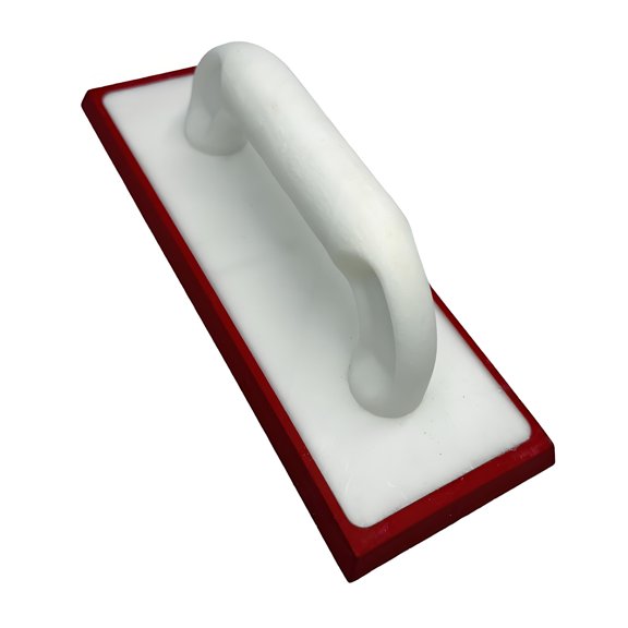 Mortar Smoothing Float for Wall Grouting and Detail Work, 25 cm Hand Tool with Flat Base and Raised Handle Design