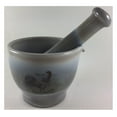 thumbnail image 1 of Mortar and Pestle - Glass - Variety of Sizes - Made in the USA (4 oz, Gray Swirl w/White Leghorn), 1 of 2