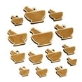 thumbnail image 1 of Mortar and Pestle Pharmacy Alchemy Icon Wood Mini Charms Shapes DIY Craft Jewelry - With Hole - 18mm (17pcs), 1 of 7