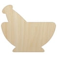 thumbnail image 1 of Mortar and Pestle Pharmacy Alchemy Icon Wood Shape Unfinished Piece Cutout Craft DIY Projects - 4.70 Inch Size - 1/8 Inch Thick, 1 of 7