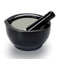 thumbnail image 1 of Mortar and Pestle Set, Ceramic Stoneware Spice Herb Grinder Pill Crusher Set (3.2 Inch-Black), 1 of 8