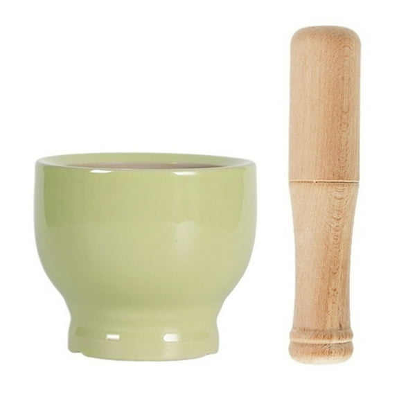 Mortar and Pestle Set Home Ceramic Garlic Pounding Bowl Kitchen Tools