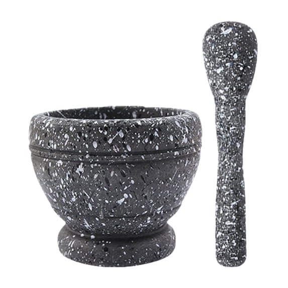 Mortar and Pestle Set, Plastic Kitchen Mortar and Pestle Set, Make Fresh Guacamole, Salsa, Pesto, Herb Crusher, Spice Grinder, 4.17 Inch