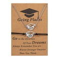 thumbnail image 1 of Mortarboard Graduation Necklace Adjustable Rope Bracelet Chain Pendant With Meaningful Card For Graduate College High School Class 2025, 1 of 4