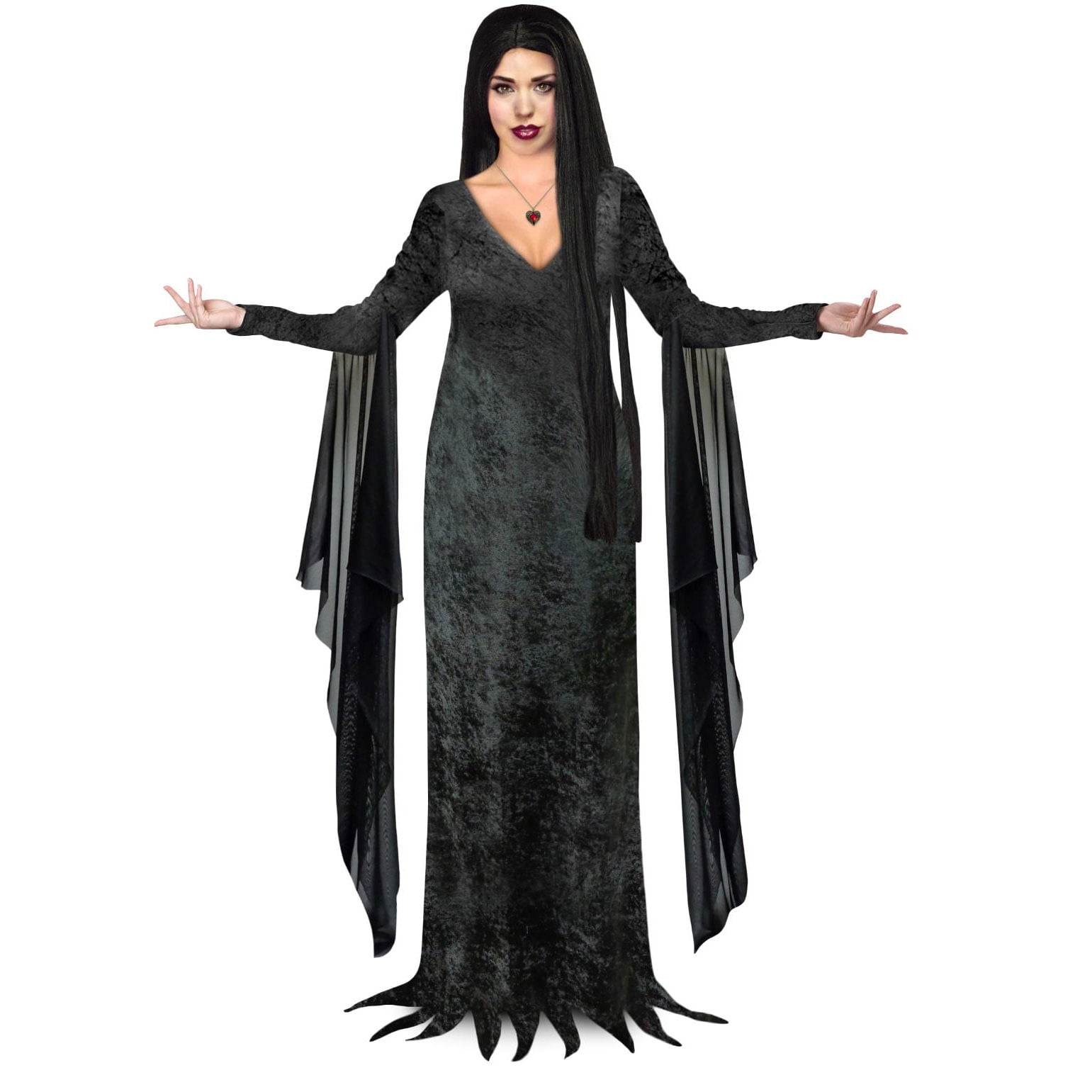Morticia Vampire Lady Halloween Costume Large