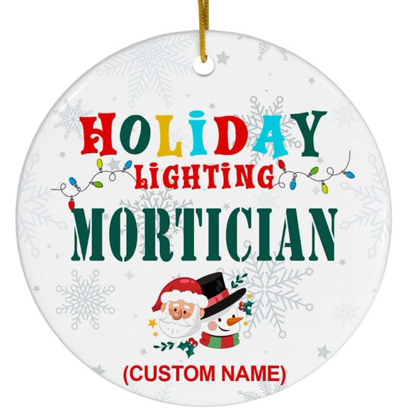 Mortician Christmas Ornaments 2025 for Women Friendship, Appreciation Gifts for Coworkers - Christmas Decorations Ceramic Ornaments qN7MPh (Mortician)