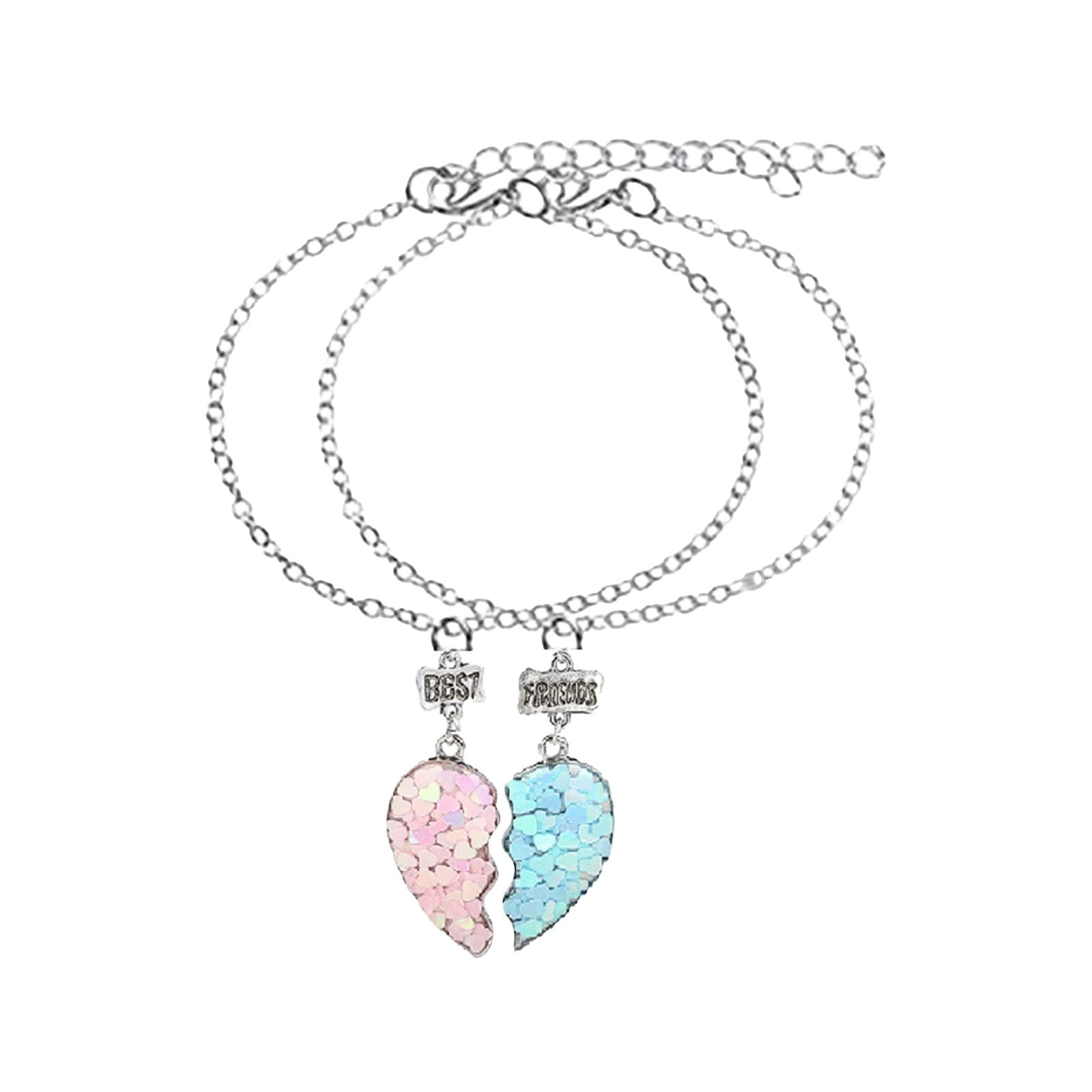 Best Friend Half Heart Bracelet Set for 2 - Metal and Free size - Best  Friend Jewelry