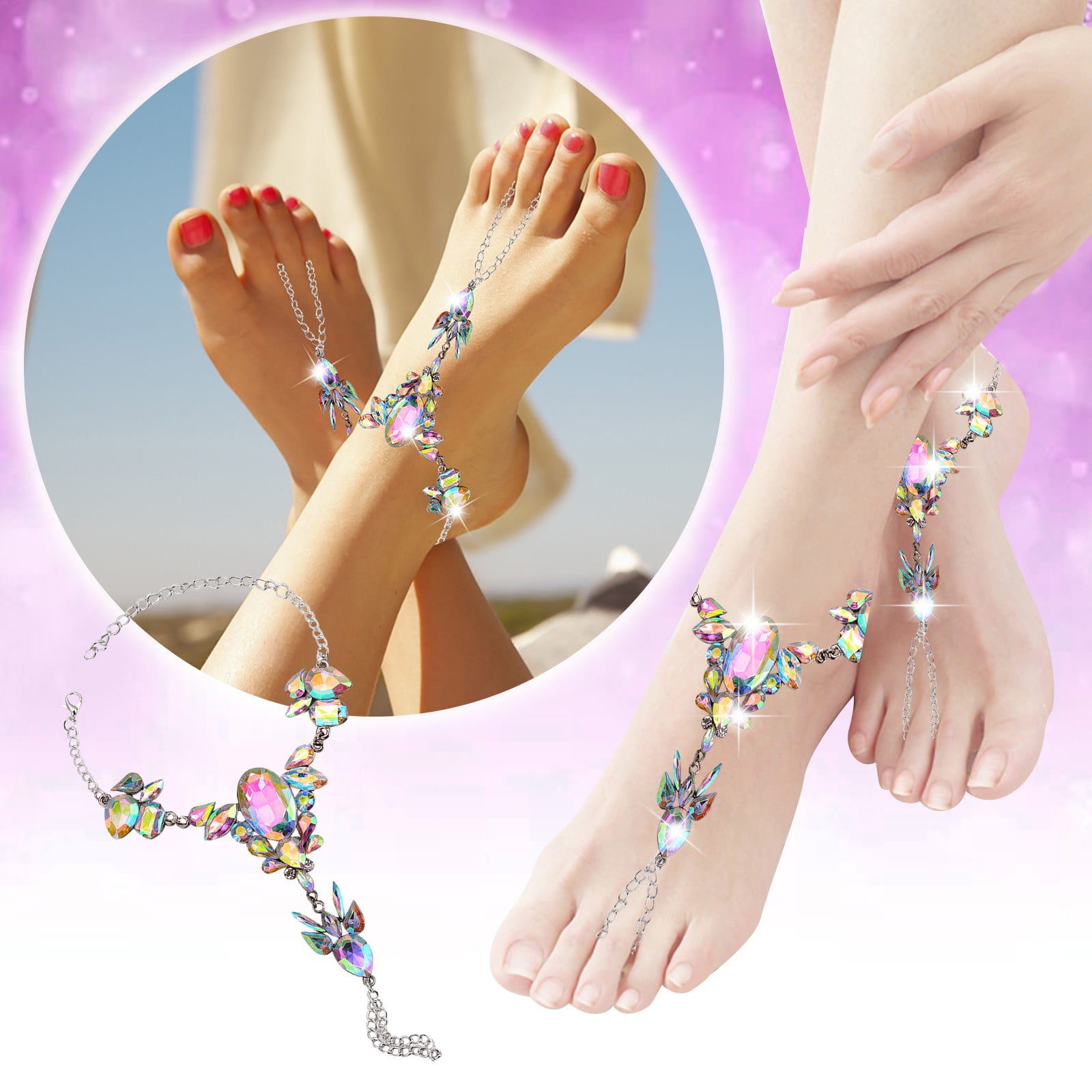 Crystal anklets deals