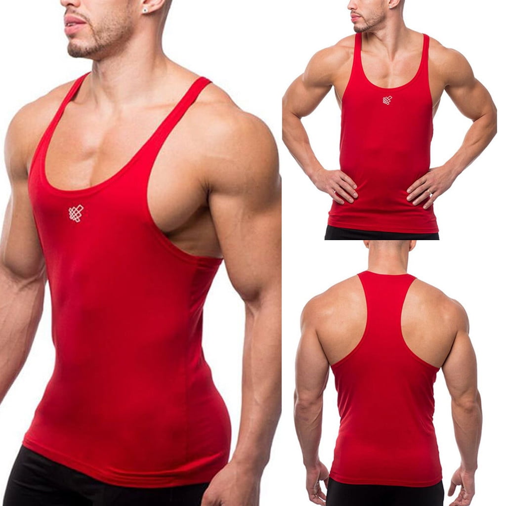 Mortilo Fashion Men Sleeveless Shirt Tank Top Bodybuilding Sport Fitness Workout Vest